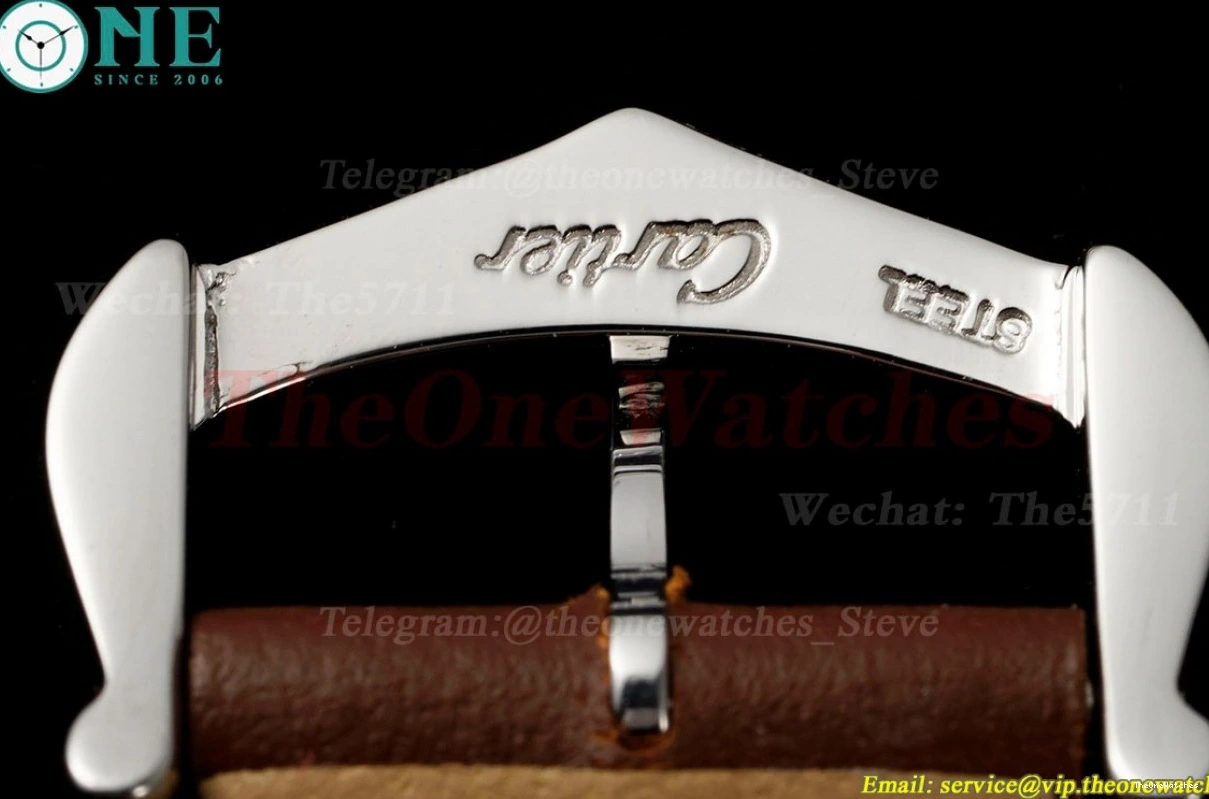 LE Santos Silver Quartz Brown Dial Dumont AF RG 0502